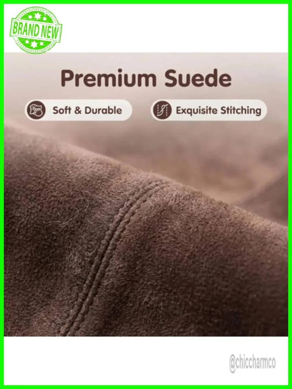 Faux Suede Slouchy Crescent Hobo Bag Underarm Purse with Magnetic Closure